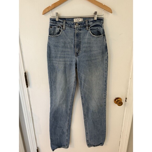 Abercrombie Fitch Womens 29 L Jeans The 90s Straight Ultra High Rise Medium Wash - Picture 1 of 7